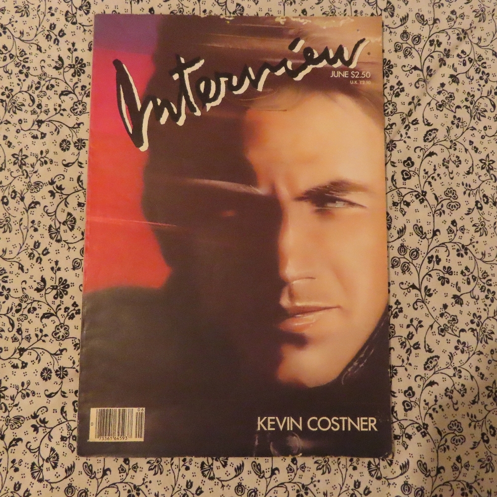 Andy Warhol Interview Magazine june 1987 Kevin Costner